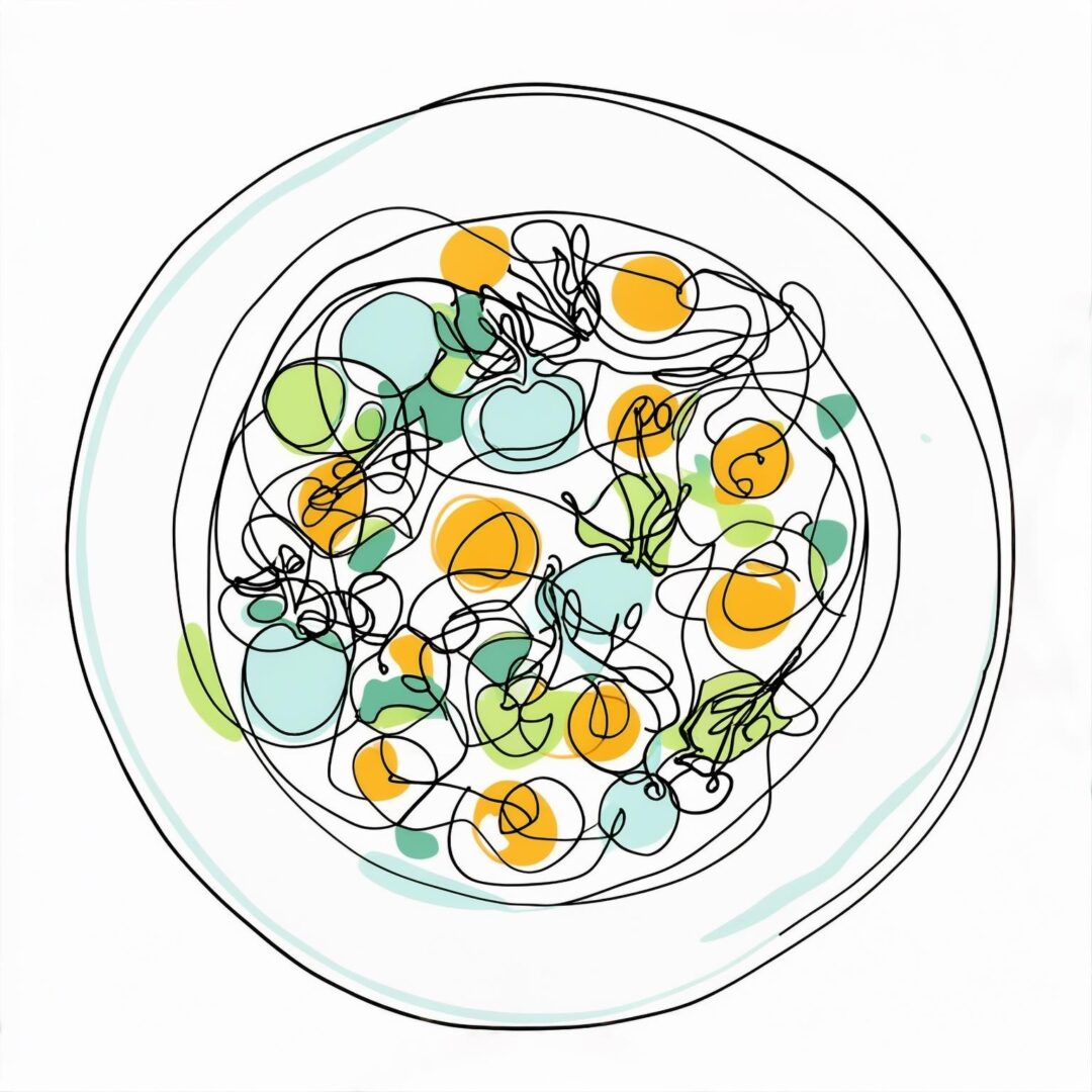 Hühnerfrikassee mit Erbsen, Möhren und Reis