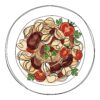 Pasta mit Peposo (lang geschmortes Kalbfleisch) Tomate und Petersilie